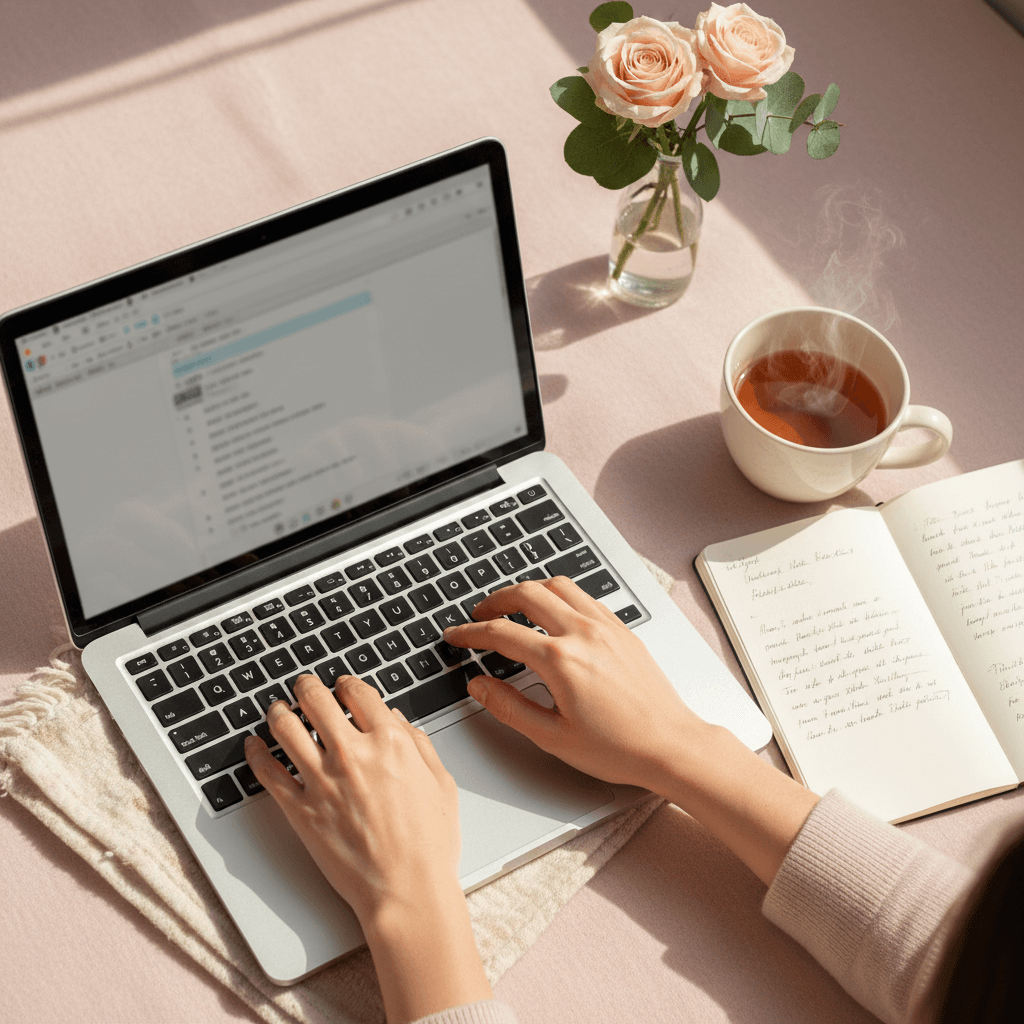 Contact form message interface